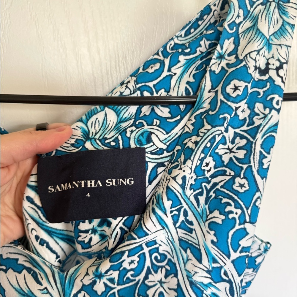 SAMANTHA SUNG Amanda Blue Floral Dress - Picture 8 of 10